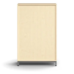 Kaappi QBUS 2 hyllytasoa, jalusta, kahvat, 1252x800x420 mm, hopeanharmaa, koivu