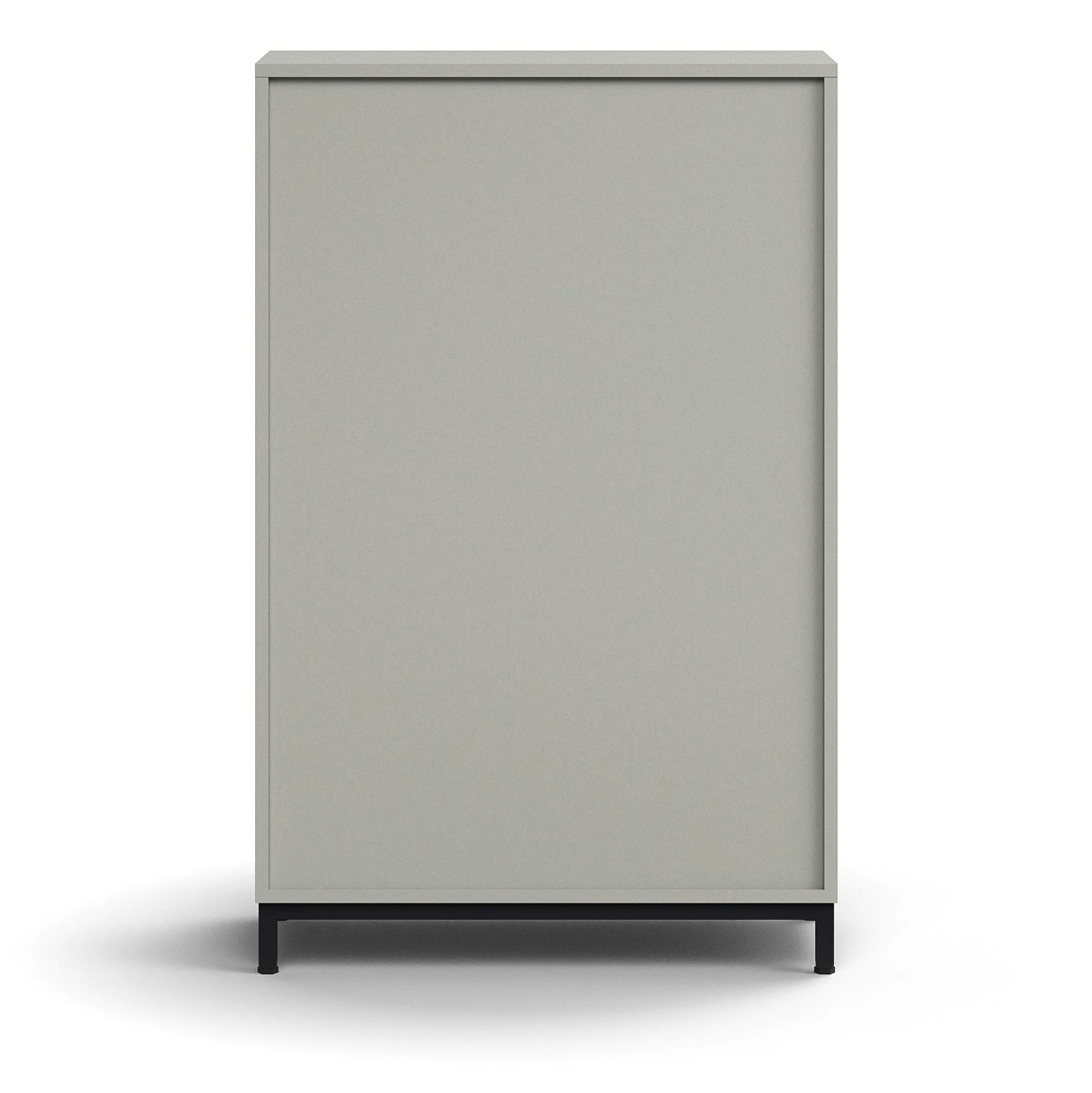 Kaappi QBUS 2 hyllytasoa, jalusta, kahvat, 1252x800x420 mm, musta, vaaleanharmaa