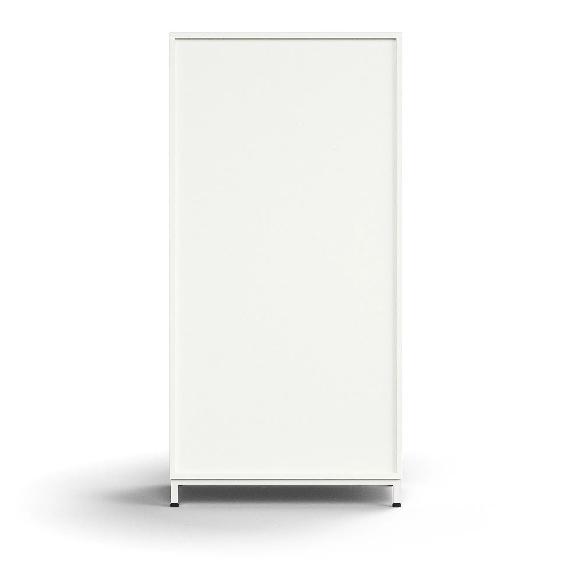 Kaappi QBUS 3 hyllytasoa, jalusta, kahvat, 1636x800x420 mm, valkoinen
