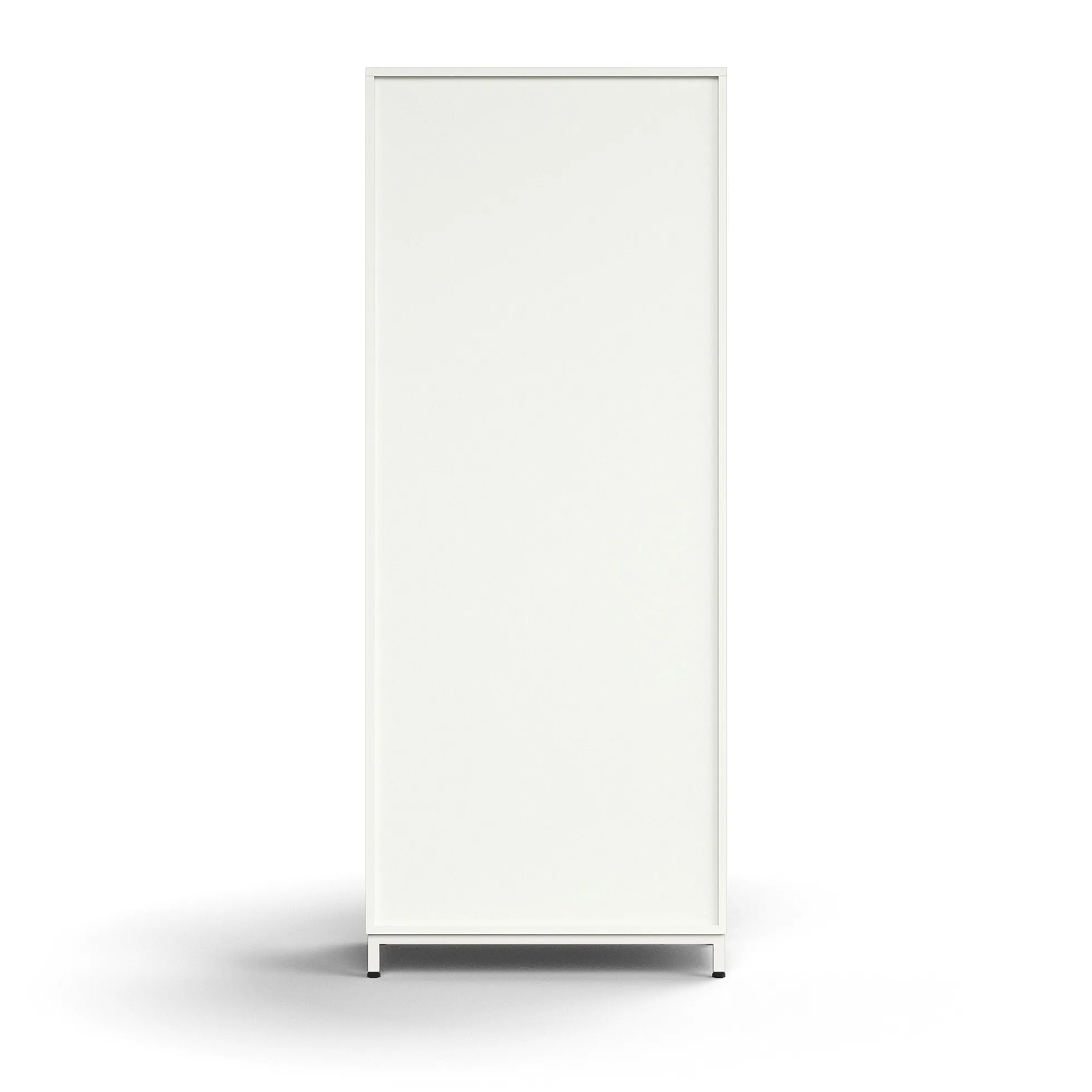 Kaappi QBUS 4 hyllytasoa, jalusta, kahvat, 2020x800x420 mm, valkoinen