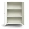 Kaappi QBUS 2 hyllytasoa, jalusta, kahvat, 1252x800x420 mm, valkoinen