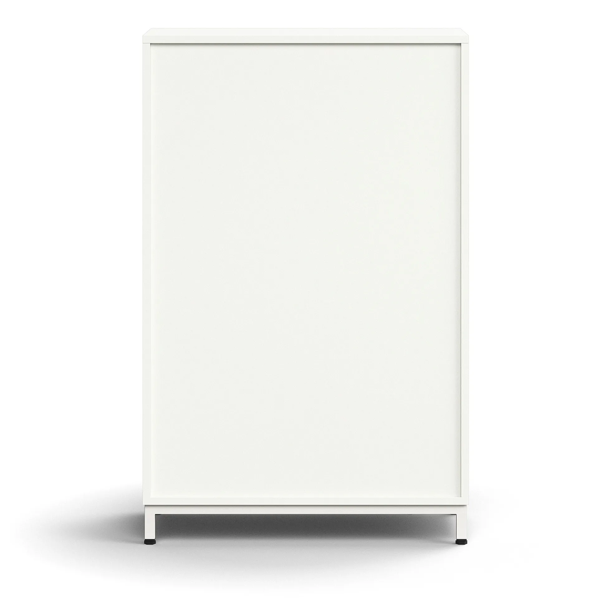 Kaappi QBUS 2 hyllytasoa, jalusta, kahvat, 1252x800x420 mm, valkoinen