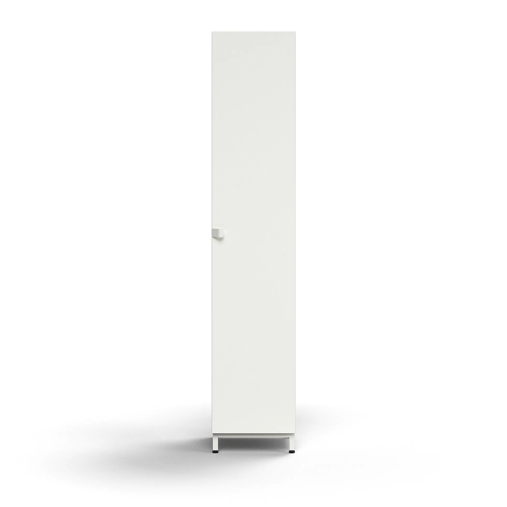 Kaappi QBUS 4 hyllytasoa, jalusta, kahva, 2020x400x420 mm, valkoinen