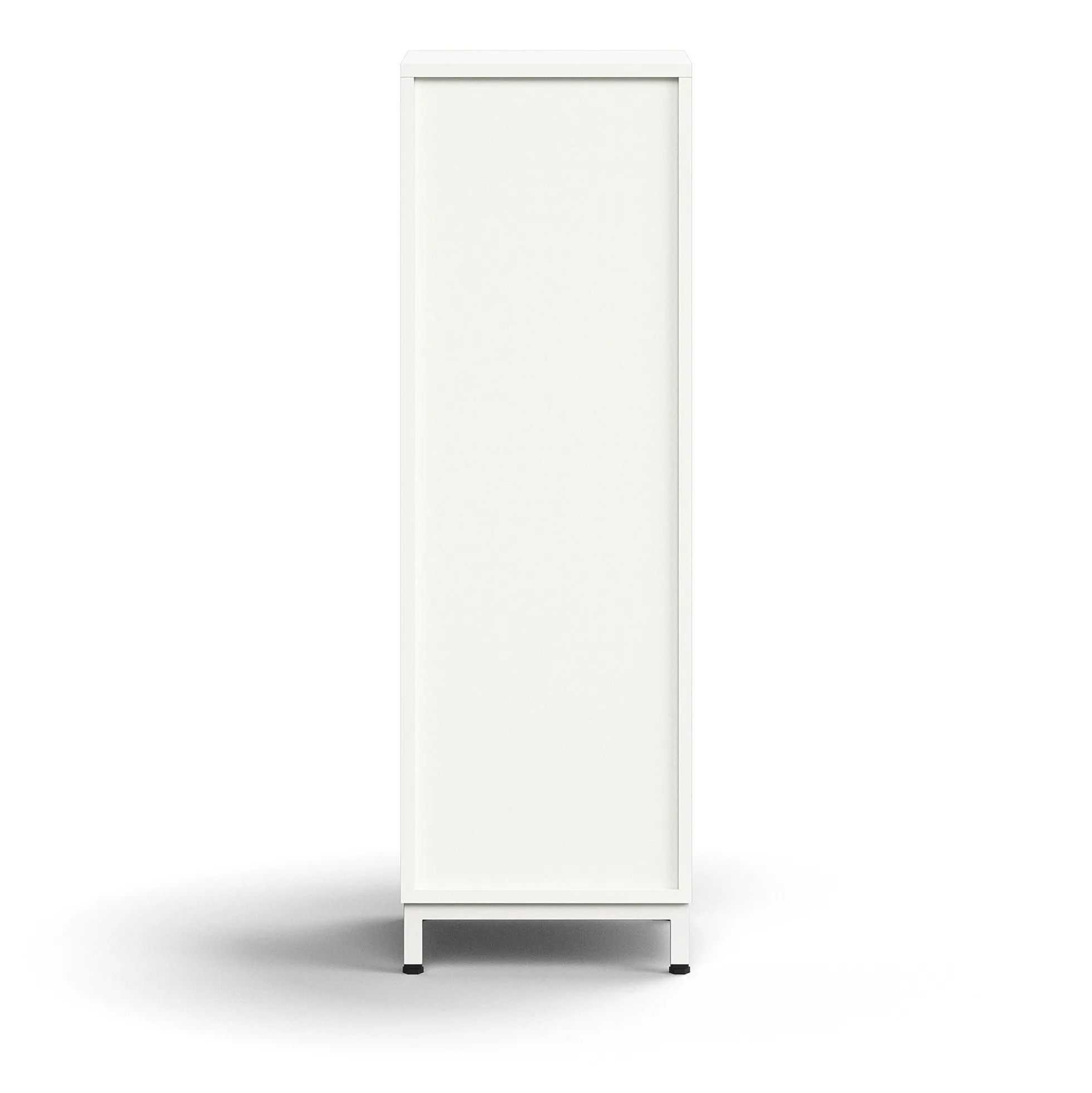 Kaappi QBUS 2 hyllytasoa, jalusta, kahva, 1252x400x420 mm, valkoinen