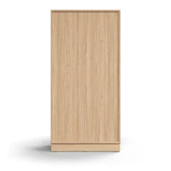 Kaappi QBUS 3 hyllytasoa, sokkeli, kahvat, 1636x800x420 mm, tammi