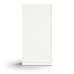 Kaappi QBUS 3 hyllytasoa, sokkeli, kahvat, 1636x800x420 mm, valkoinen
