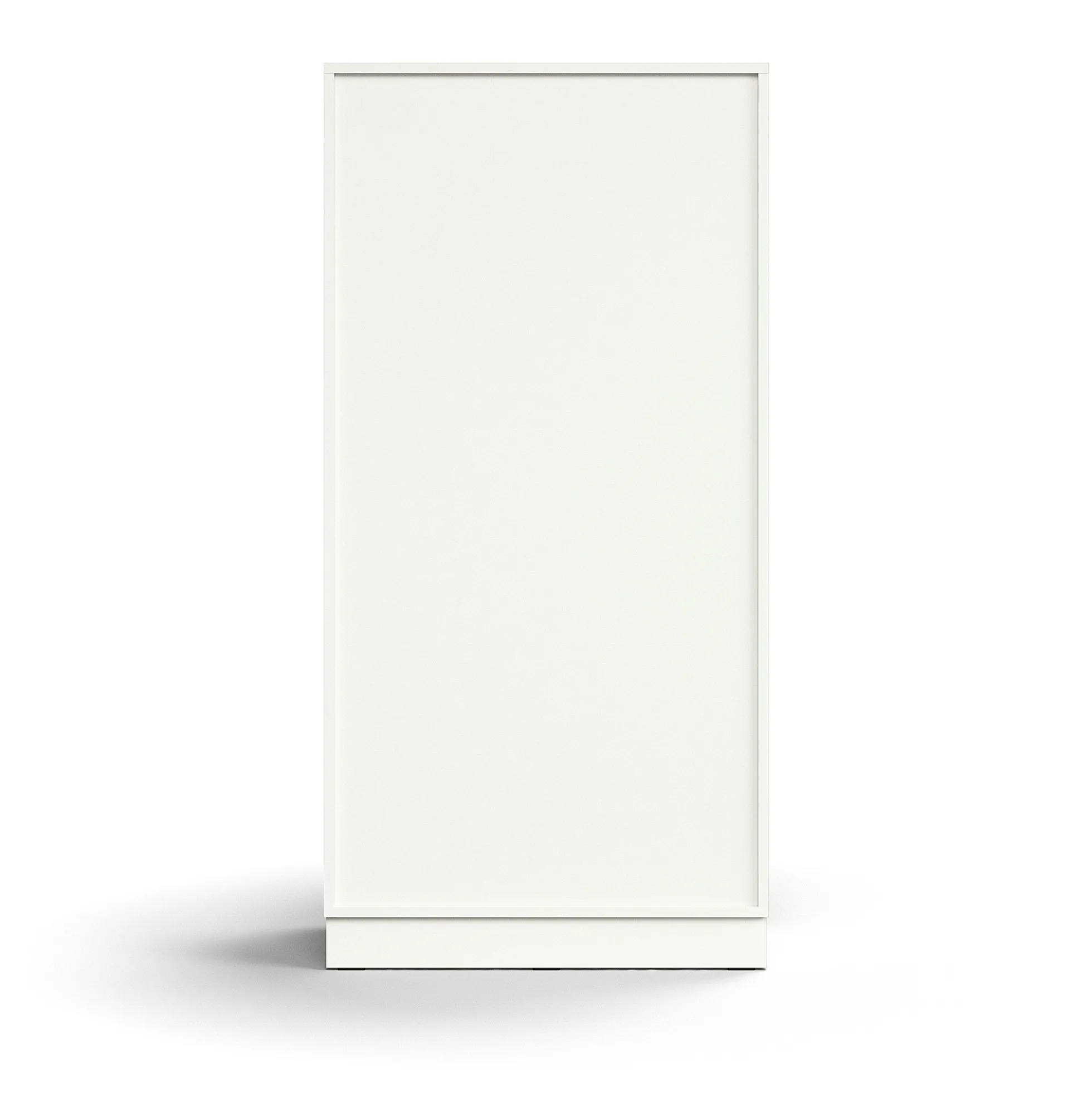 Kaappi QBUS 3 hyllytasoa, sokkeli, kahvat, 1636x800x420 mm, valkoinen
