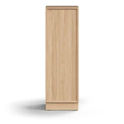 Kaappi QBUS 2 hyllytasoa, sokkeli, kahva, 1252x400x420 mm, tammi