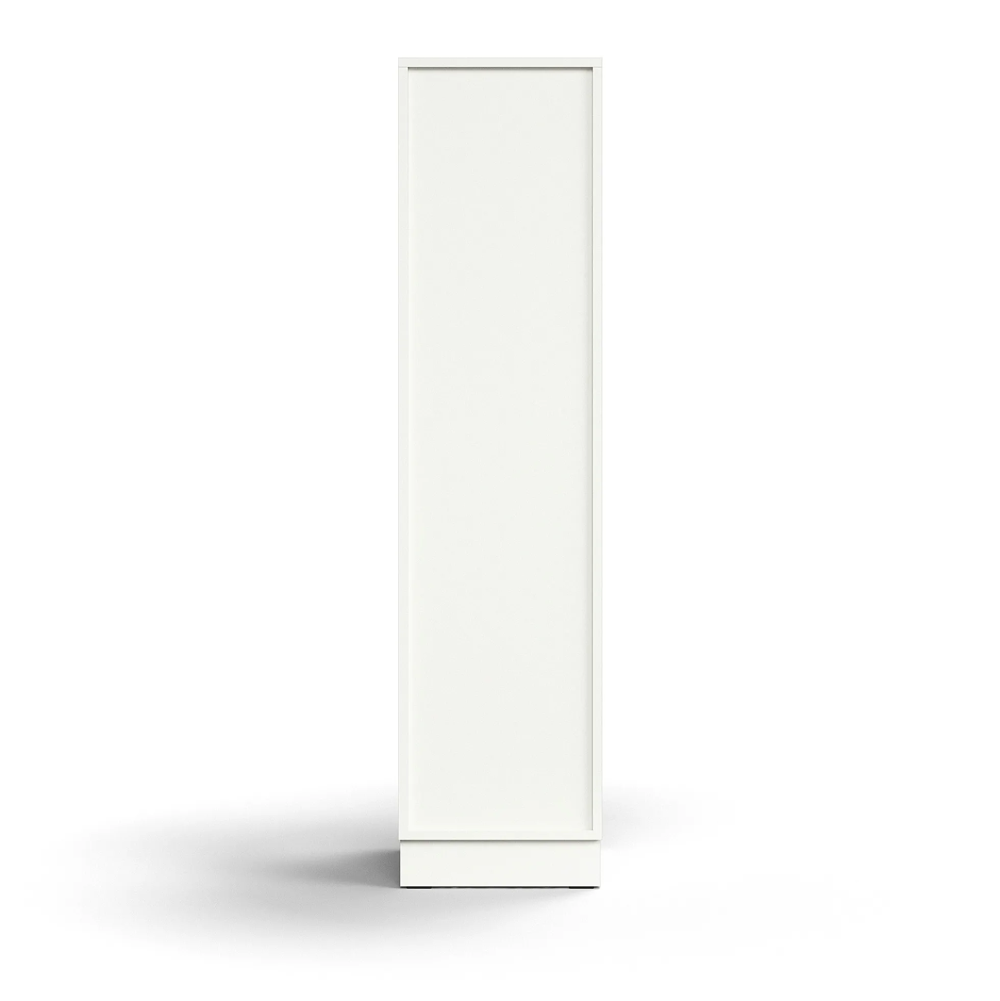 Kaappi QBUS 3 hyllytasoa, sokkeli, kahva, 1636x400x420 mm, valkoinen