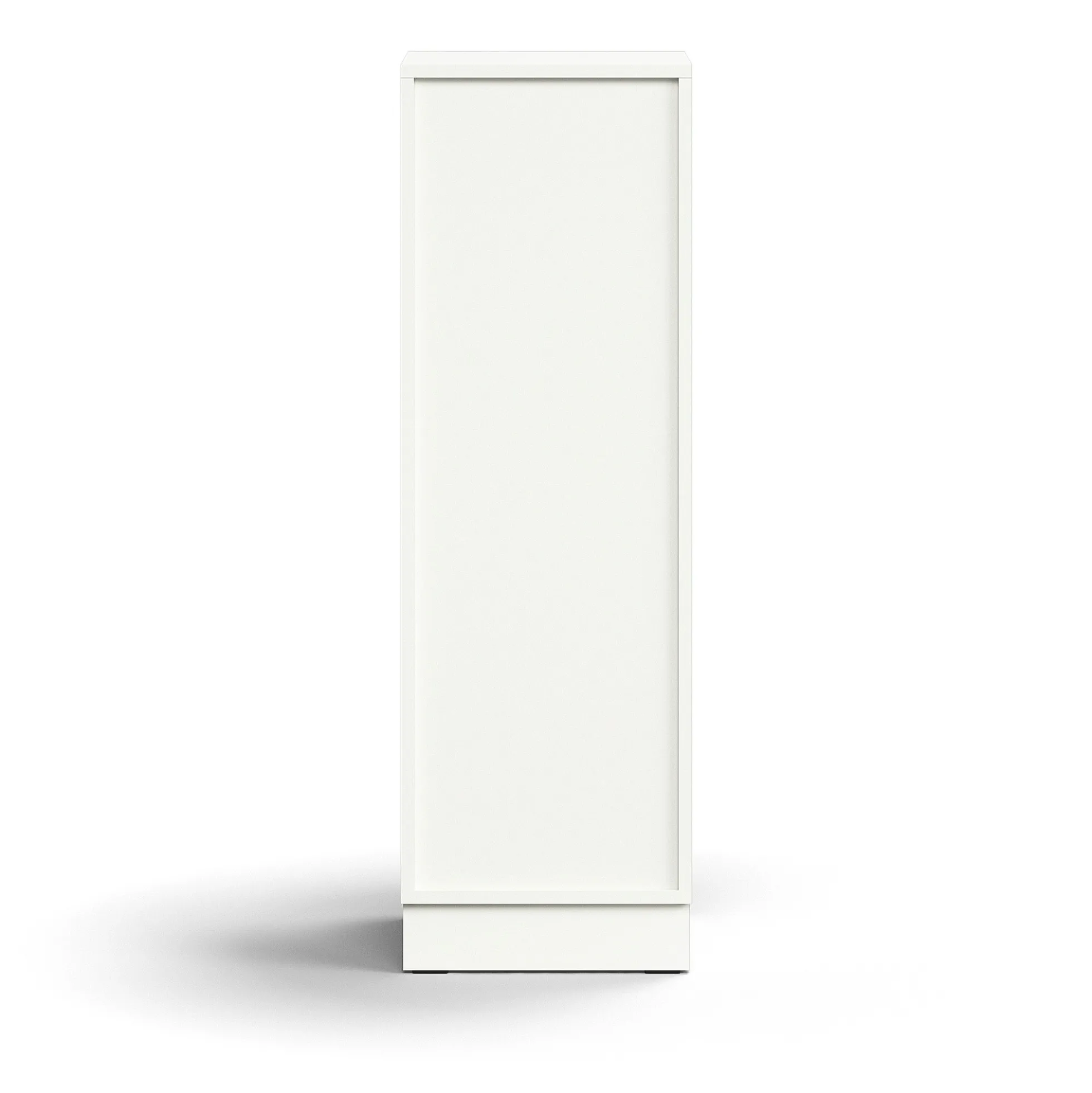 Kaappi QBUS 2 hyllytasoa, sokkeli, kahva, 1252x400x420 mm, valkoinen
