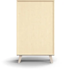 Kaappi QBUS 2 hyllytasoa + 2 vetolaatikkoa, jalusta, kahvat, 1332x800x420 mm, koivu