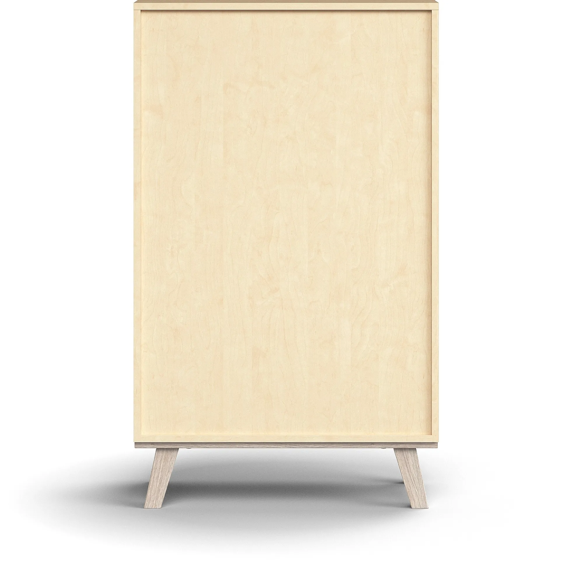 Kaappi QBUS 2 hyllytasoa + 2 vetolaatikkoa, jalusta, kahvat, 1332x800x420 mm, koivu
