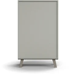 Kaappi QBUS 2 hyllytasoa + 2 vetolaatikkoa, jalusta, kahvat, 1332x800x420 mm, vaaleanharmaa