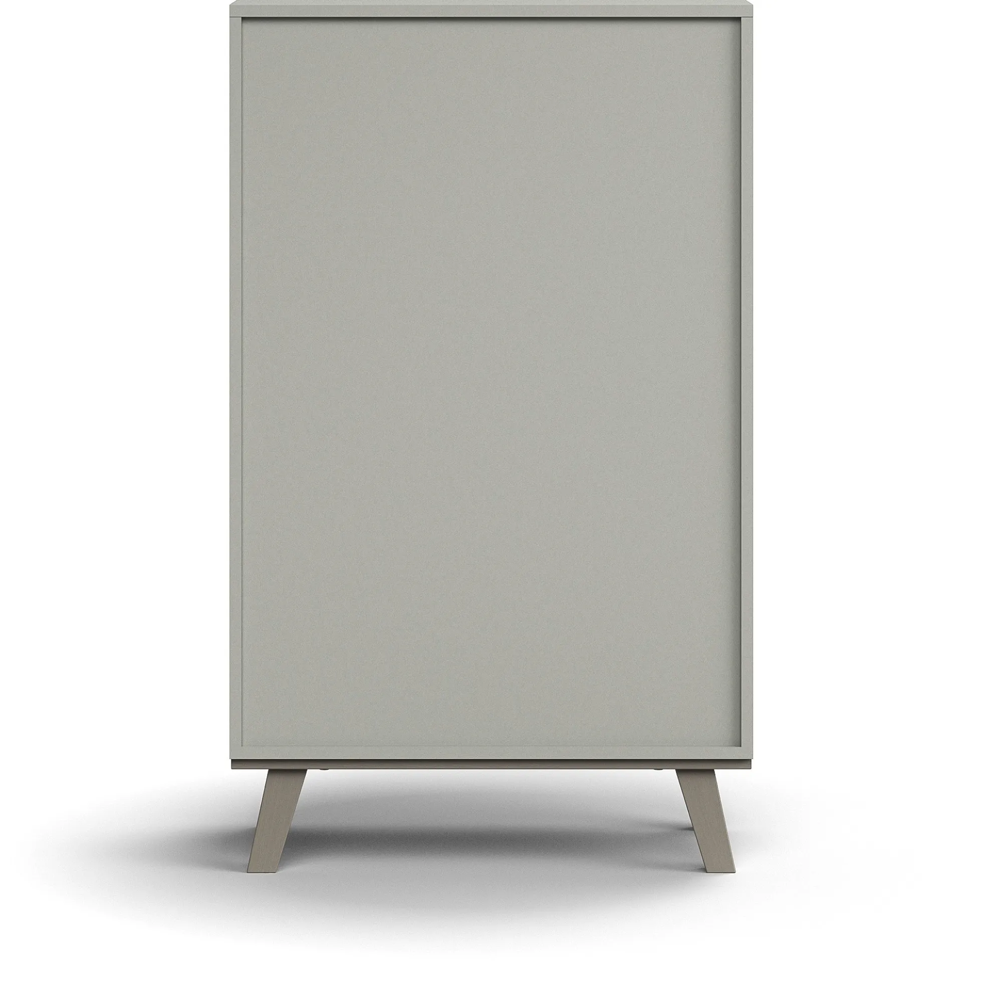 Kaappi QBUS 2 hyllytasoa + 2 vetolaatikkoa, jalusta, kahvat, 1332x800x420 mm, vaaleanharmaa