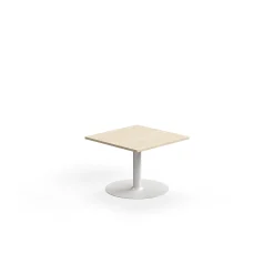Kahvipöytä ALVA 700x700x500 mm, korkeapainelaminaatti, valkoinen/koivu