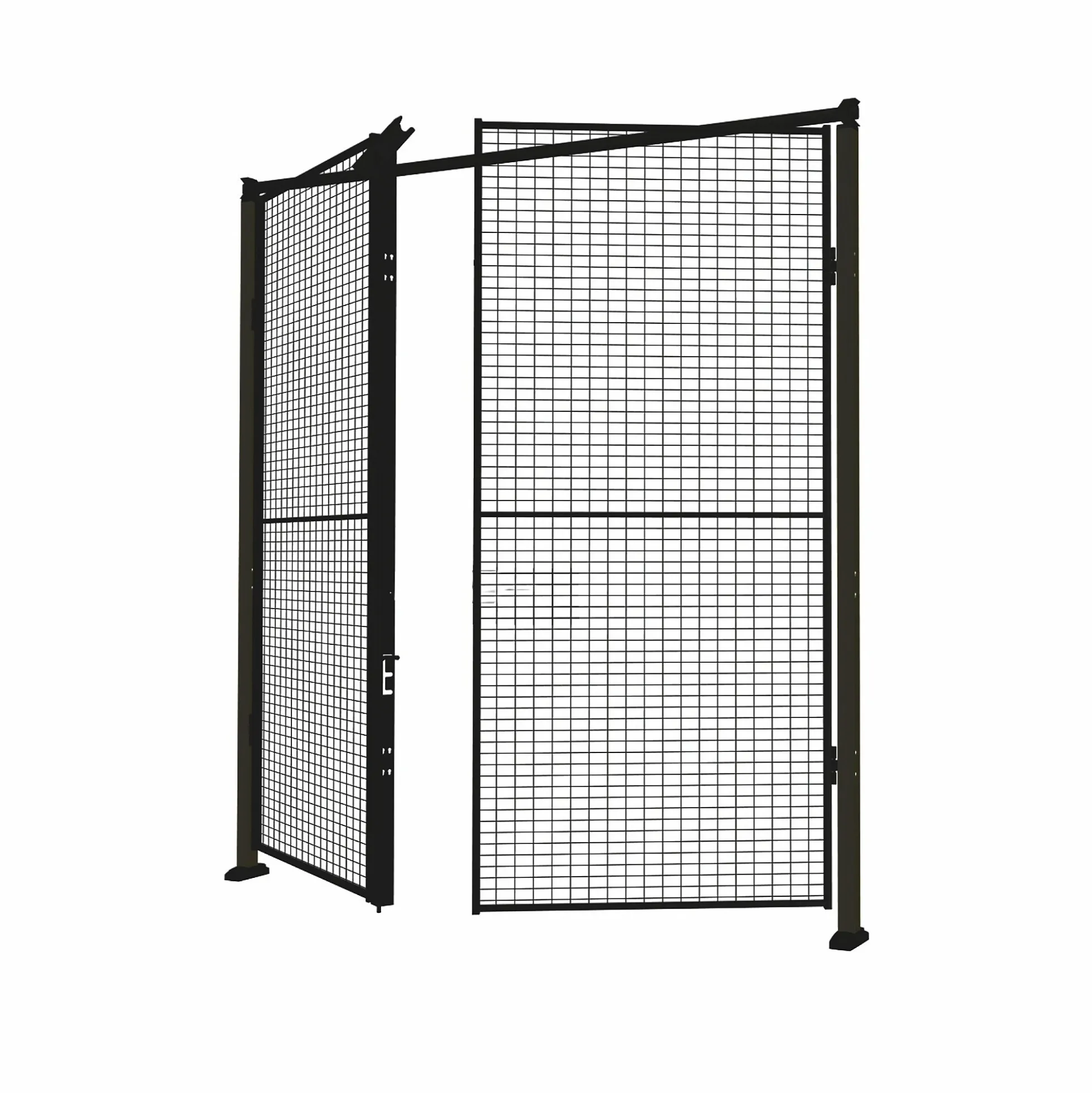 Kaksoisovet verkkoseinään X-STORE Sis. pystypylväät, 2300x2000 mm, riippulukko
