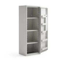 Kassakaappi CONTAIN Koodilukko, 1500x550x400 mm, valkoinen