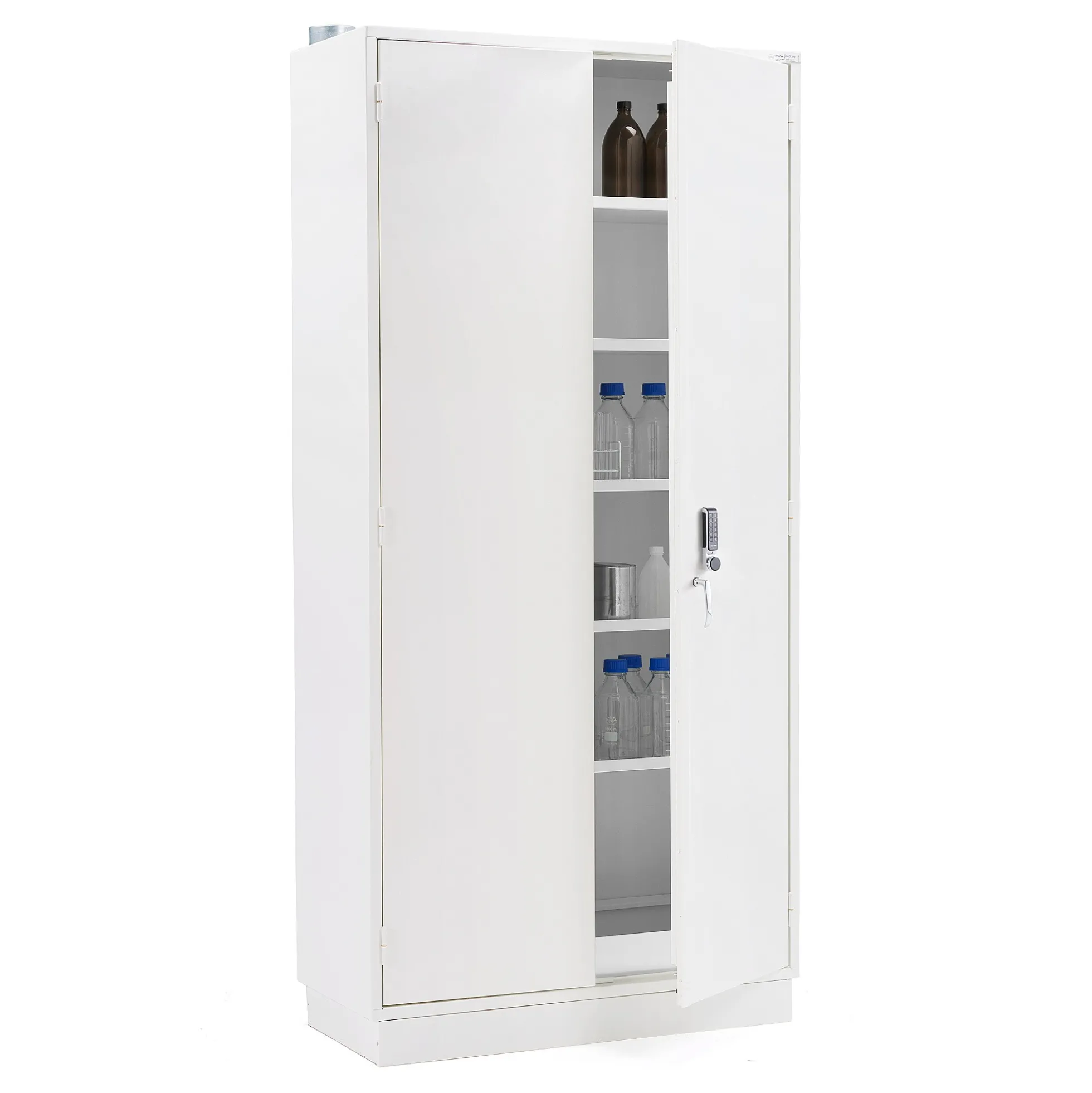 Kemikaalikaappi FORMULA Paloeristetty, elektroninen lukko, 2095x1000x450 mm