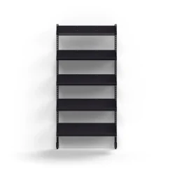 Kenkähylly ENTRY 5 hyllytasoa, perusosa, seinämalli, 1800x900x300 mm, antrasiitinharmaa