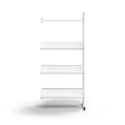 Kenkähylly ENTRY Jatko-osa, lattiamalli, 6 kenkähyllyä, 1800x900x600 mm, valkoinen