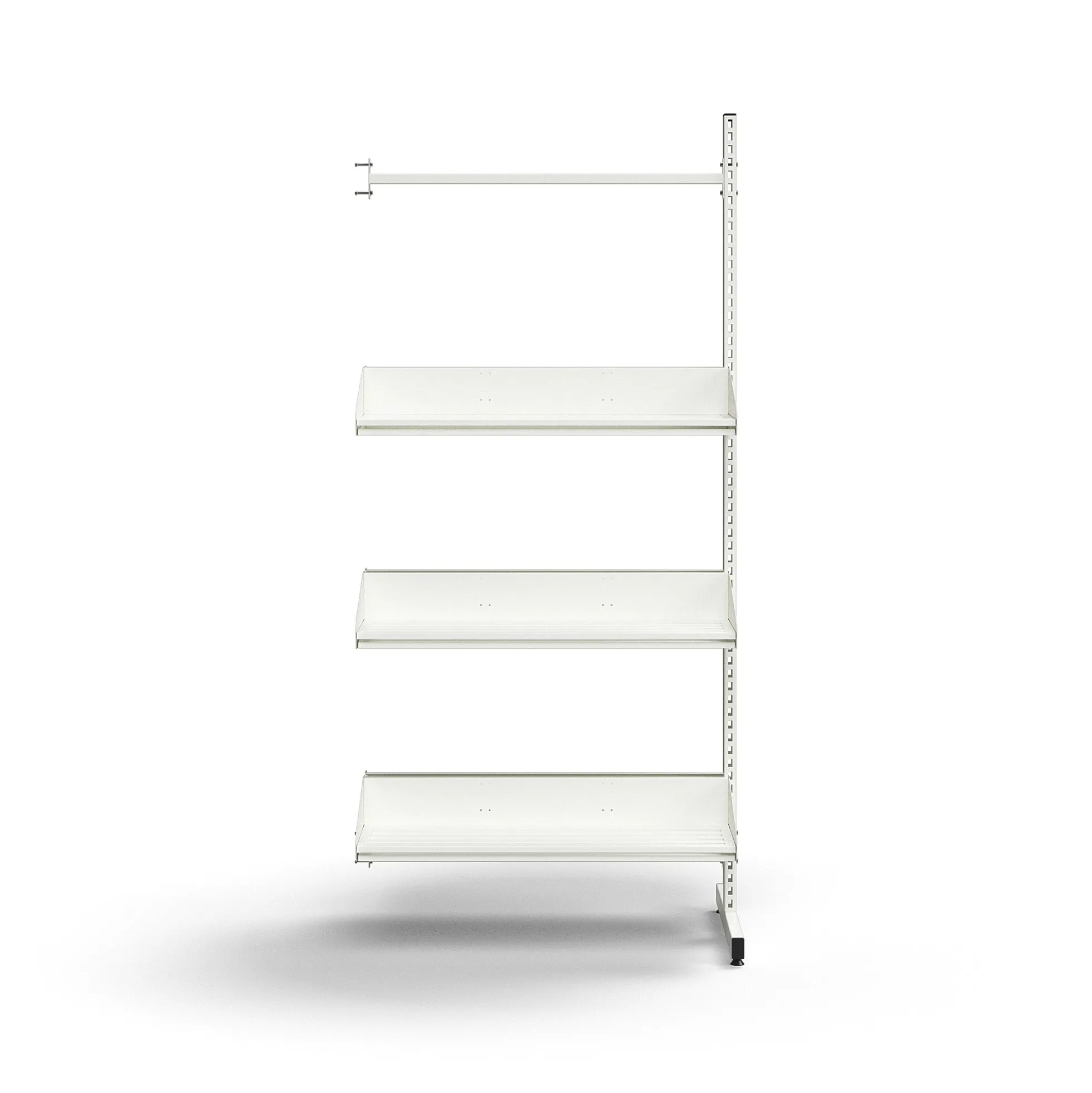 Kenkähylly ENTRY Jatko-osa, lattiamalli, 6 kenkähyllyä, 1800x900x600 mm, valkoinen