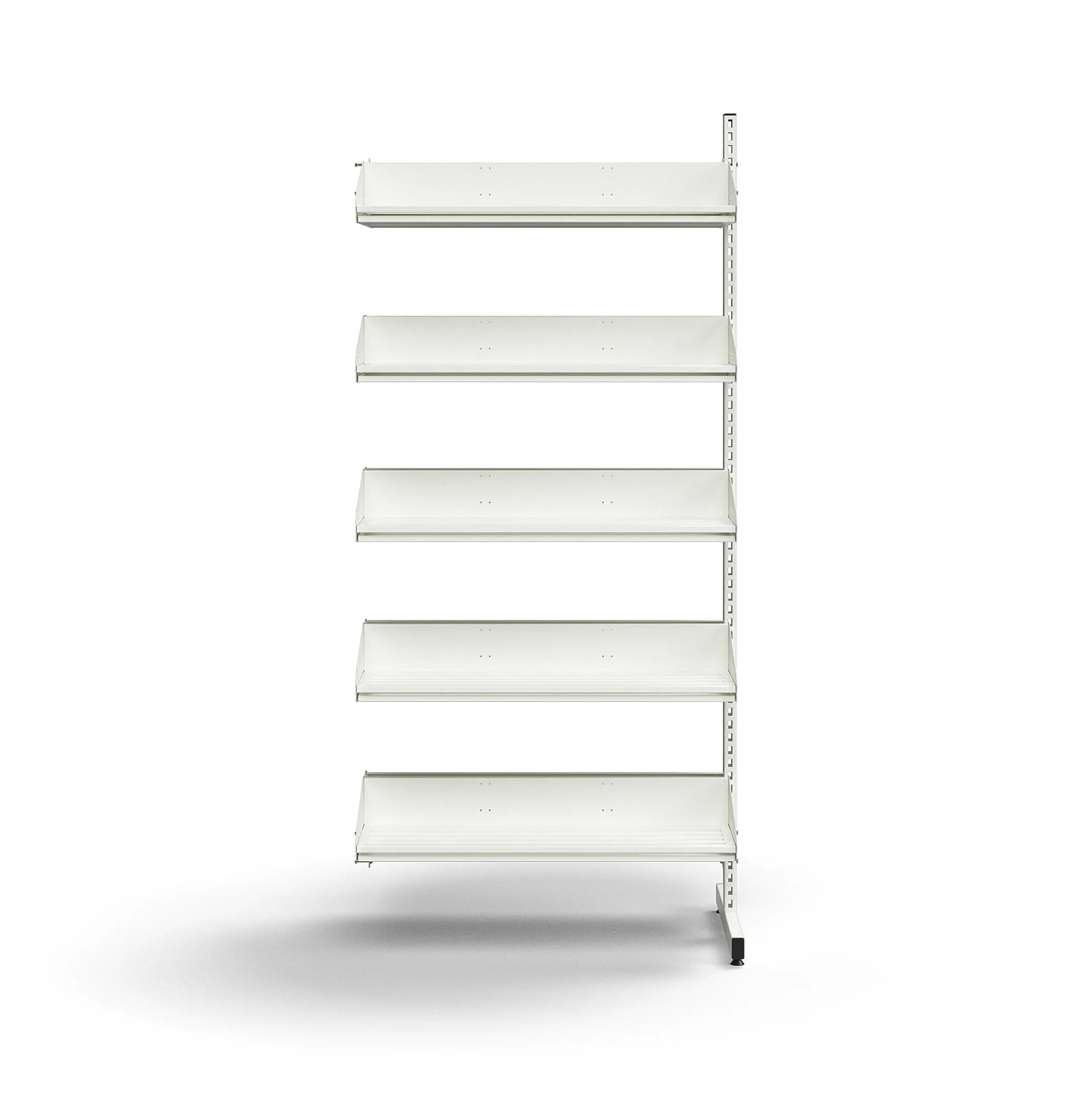 Kenkähylly ENTRY Jatko-osa, lattiamalli, 10 kenkähyllyä, 1800x900x600 mm, valkoinen