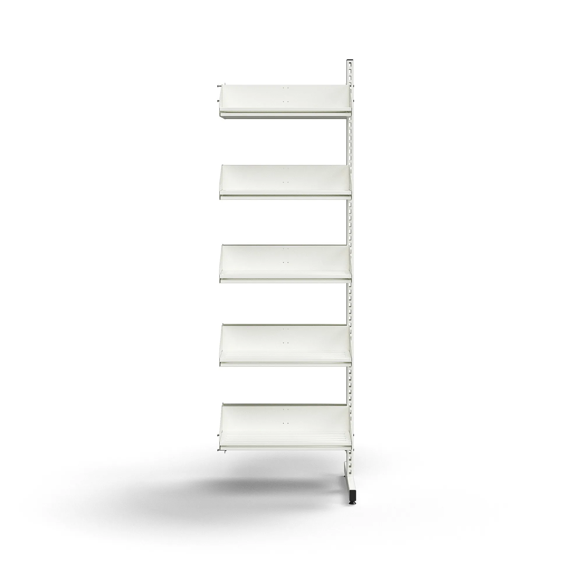 Kenkähylly ENTRY Jatko-osa, lattiamalli, 10 kenkähyllyä, 1800x600x600 mm, valkoinen
