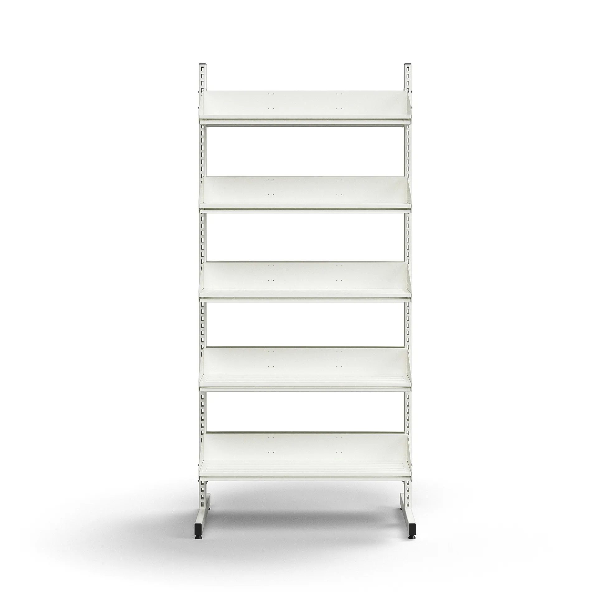 Kenkähylly ENTRY Perusosa, lattiamalli, 10 kenkähyllyä, 1800x900x600 mm, valkoinen