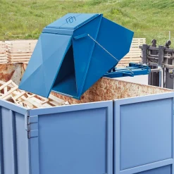 Kippikontti PILE Kansi, 900 litraa, sininen