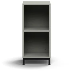 Kirjahylly QBUS 1 hylly, jalusta, 868x400x400 mm, musta, vaaleanharmaa