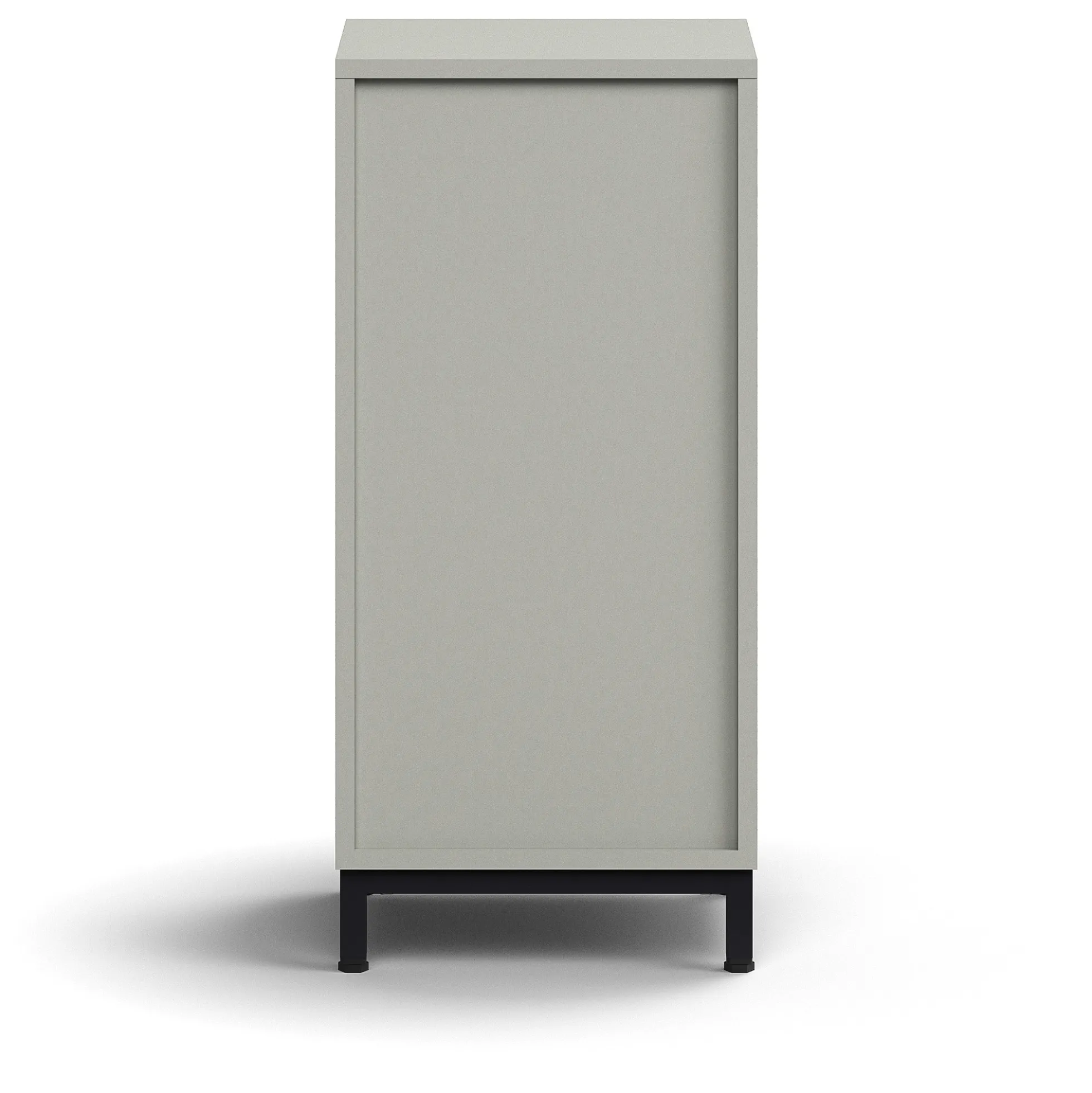 Kirjahylly QBUS 1 hylly, jalusta, 868x400x400 mm, musta, vaaleanharmaa
