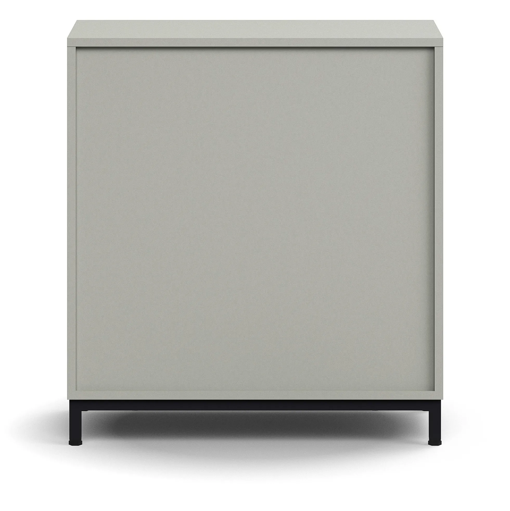 Kirjahylly QBUS 1 hylly, jalusta, 868x800x400 mm, musta, vaaleanharmaa