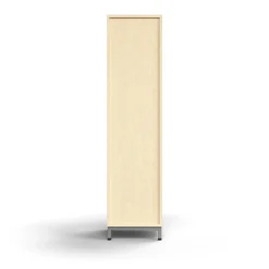 Kirjahylly QBUS 3 hyllytasoa, jalusta, 1636x400x400 mm, hopeanharmaa, koivu