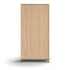 Kirjahylly QBUS 3 hyllytasoa, jalusta, 1636x800x400 mm, hopeanharmaa, tammi