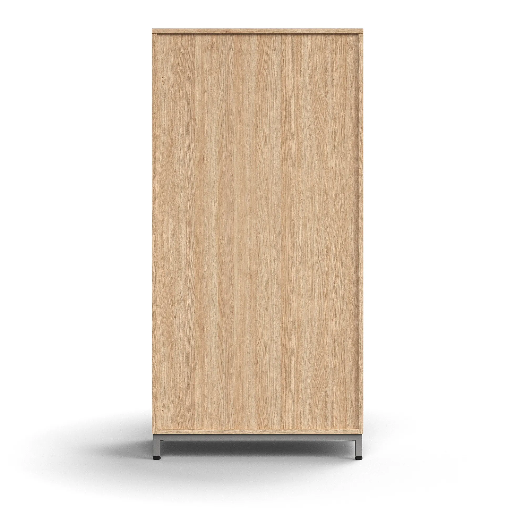 Kirjahylly QBUS 3 hyllytasoa, jalusta, 1636x800x400 mm, hopeanharmaa, tammi