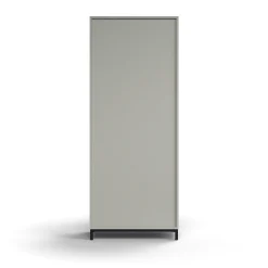 Kirjahylly QBUS 4 hyllytasoa, jalusta, 2020x800x400 mm, musta, vaaleanharmaa