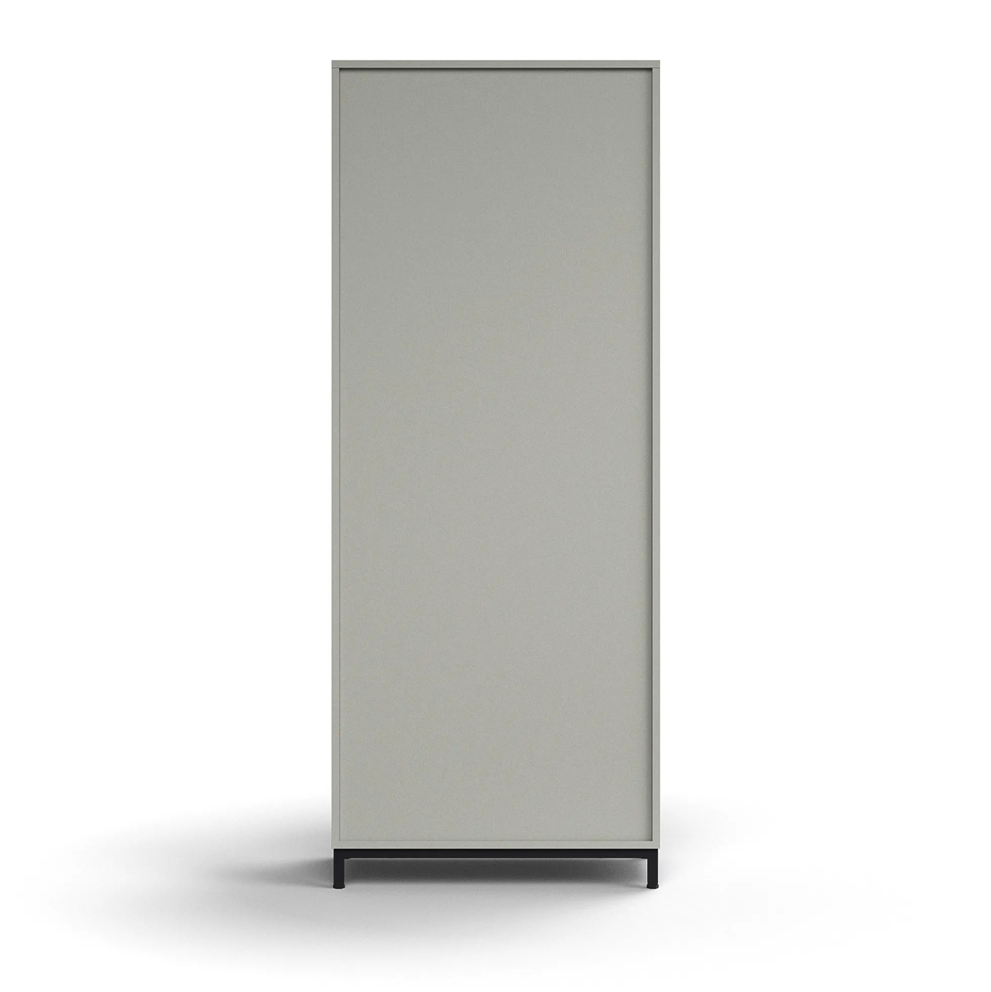 Kirjahylly QBUS 4 hyllytasoa, jalusta, 2020x800x400 mm, musta, vaaleanharmaa