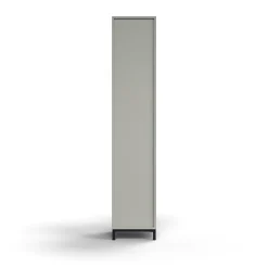 Kirjahylly QBUS 4 hyllytasoa, jalusta, 2020x400x400 mm, musta, vaaleanharmaa