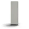 Kirjahylly QBUS 2 hyllytasoa, jalusta, 1252x400x400 mm, musta, vaaleanharmaa