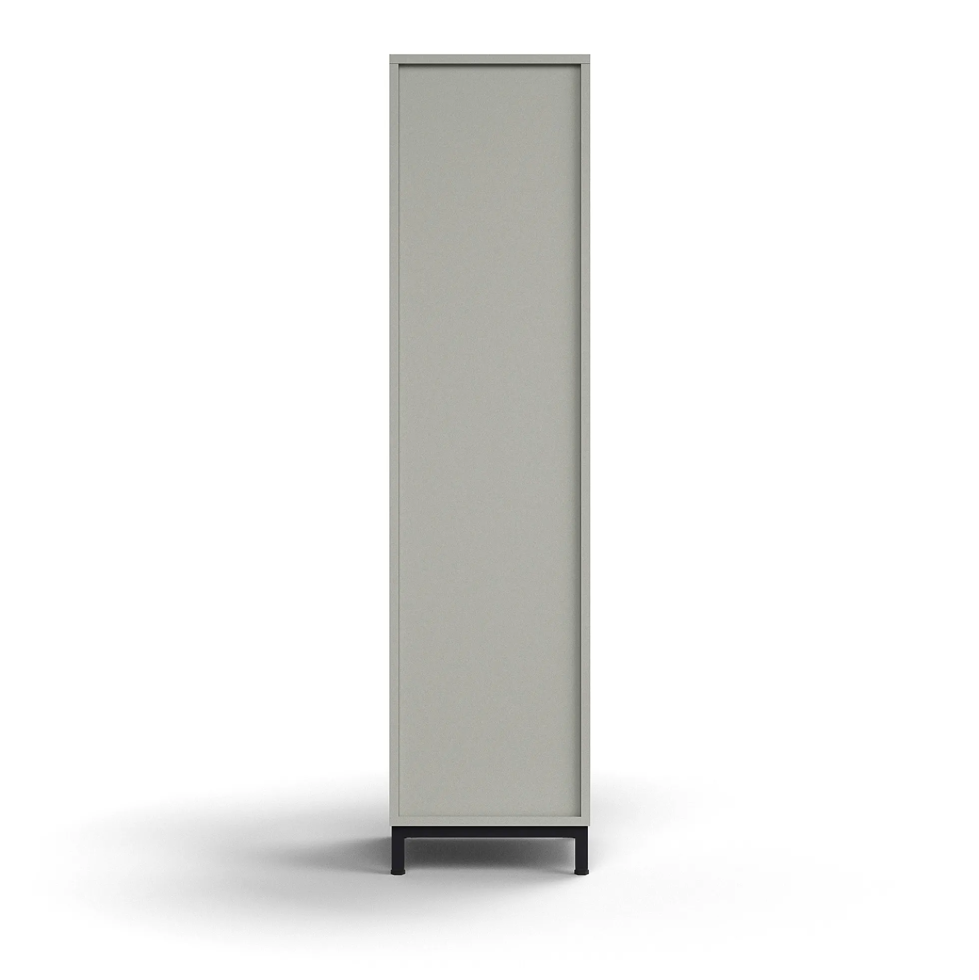 Kirjahylly QBUS 3 hyllytasoa, jalusta, 1636x400x400 mm, musta, vaaleanharmaa