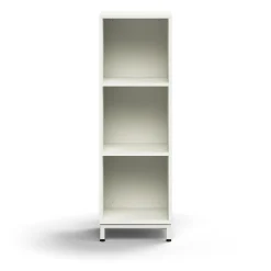Kirjahylly QBUS 2 hyllytasoa, jalusta, 1252x400x400 mm, valkoinen