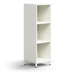 Kirjahylly QBUS 2 hyllytasoa, jalusta, 1252x400x400 mm, valkoinen