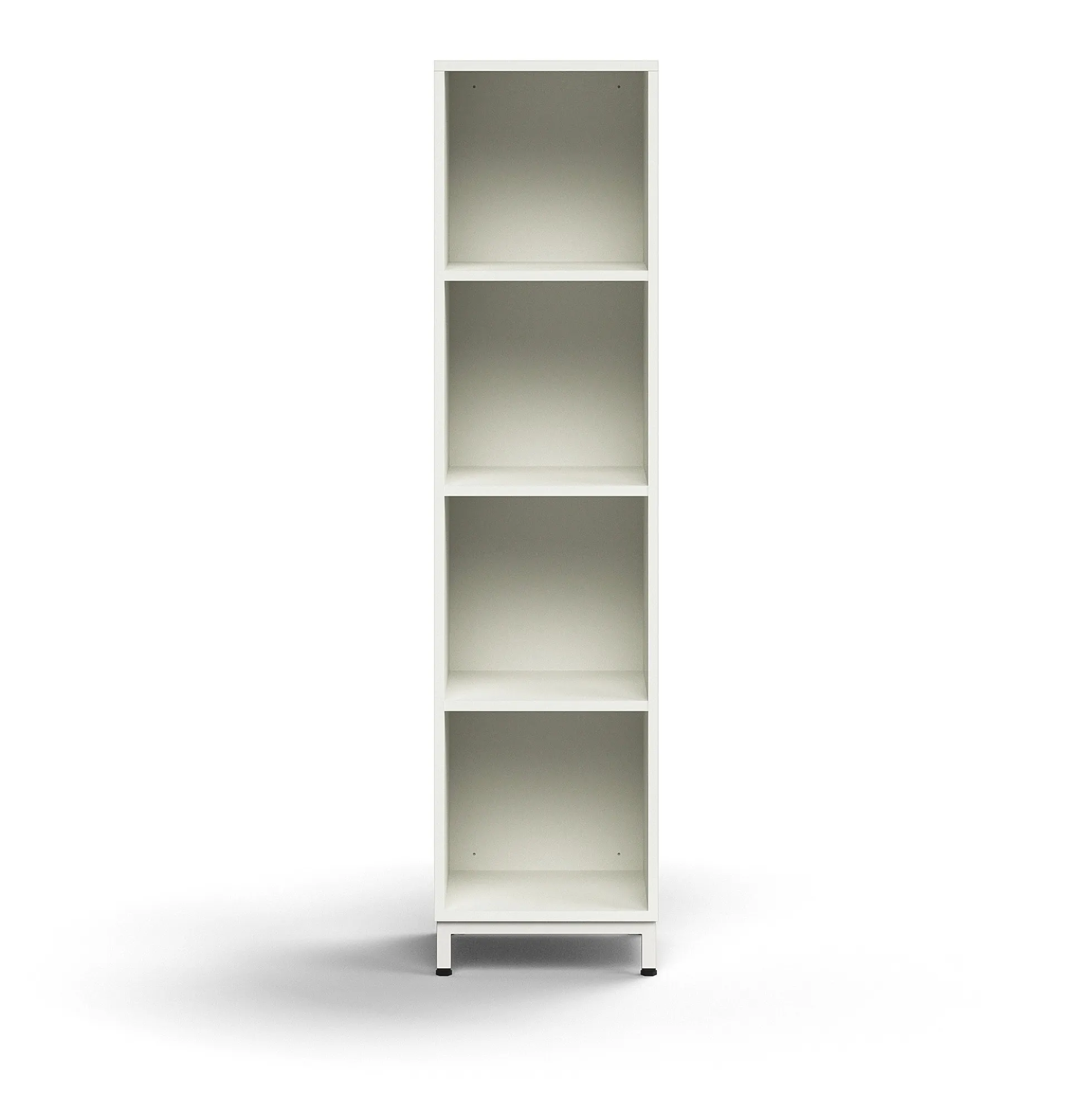 Kirjahylly QBUS 3 hyllytasoa, jalusta, 1636x400x400 mm, valkoinen