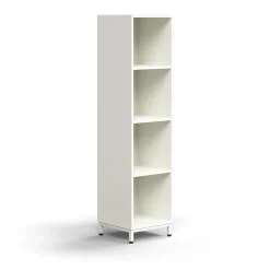 Kirjahylly QBUS 3 hyllytasoa, jalusta, 1636x400x400 mm, valkoinen