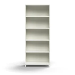 Kirjahylly QBUS 4 hyllytasoa, jalusta, 2020x800x400 mm, valkoinen