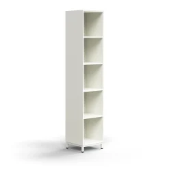 Kirjahylly QBUS 4 hyllytasoa, jalusta, 2020x400x400 mm, valkoinen