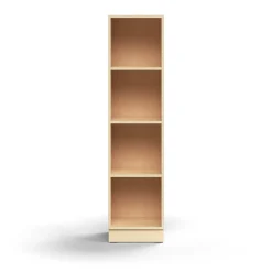 Kirjahylly QBUS 3 hyllytasoa, sokkeli, 1636x400x400 mm, koivu