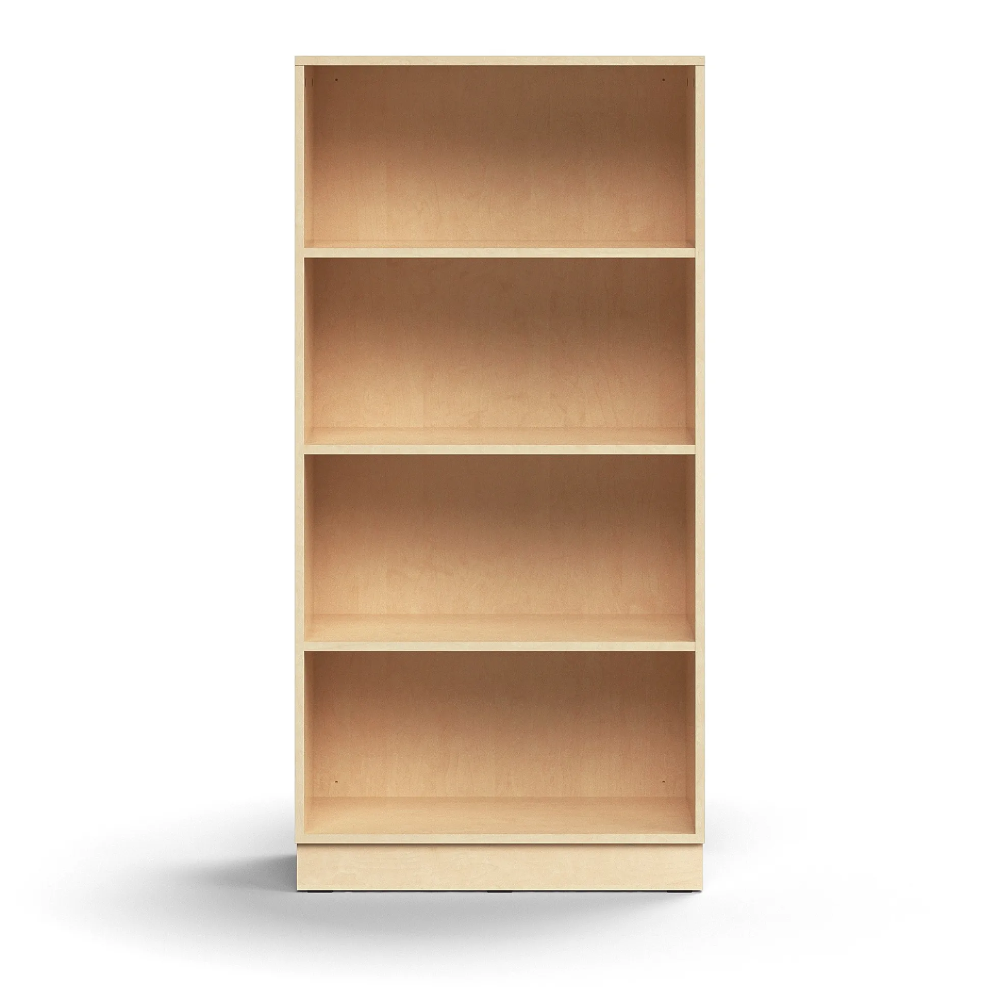 Kirjahylly QBUS 3 hyllytasoa, sokkeli, 1636x800x400 mm, koivu
