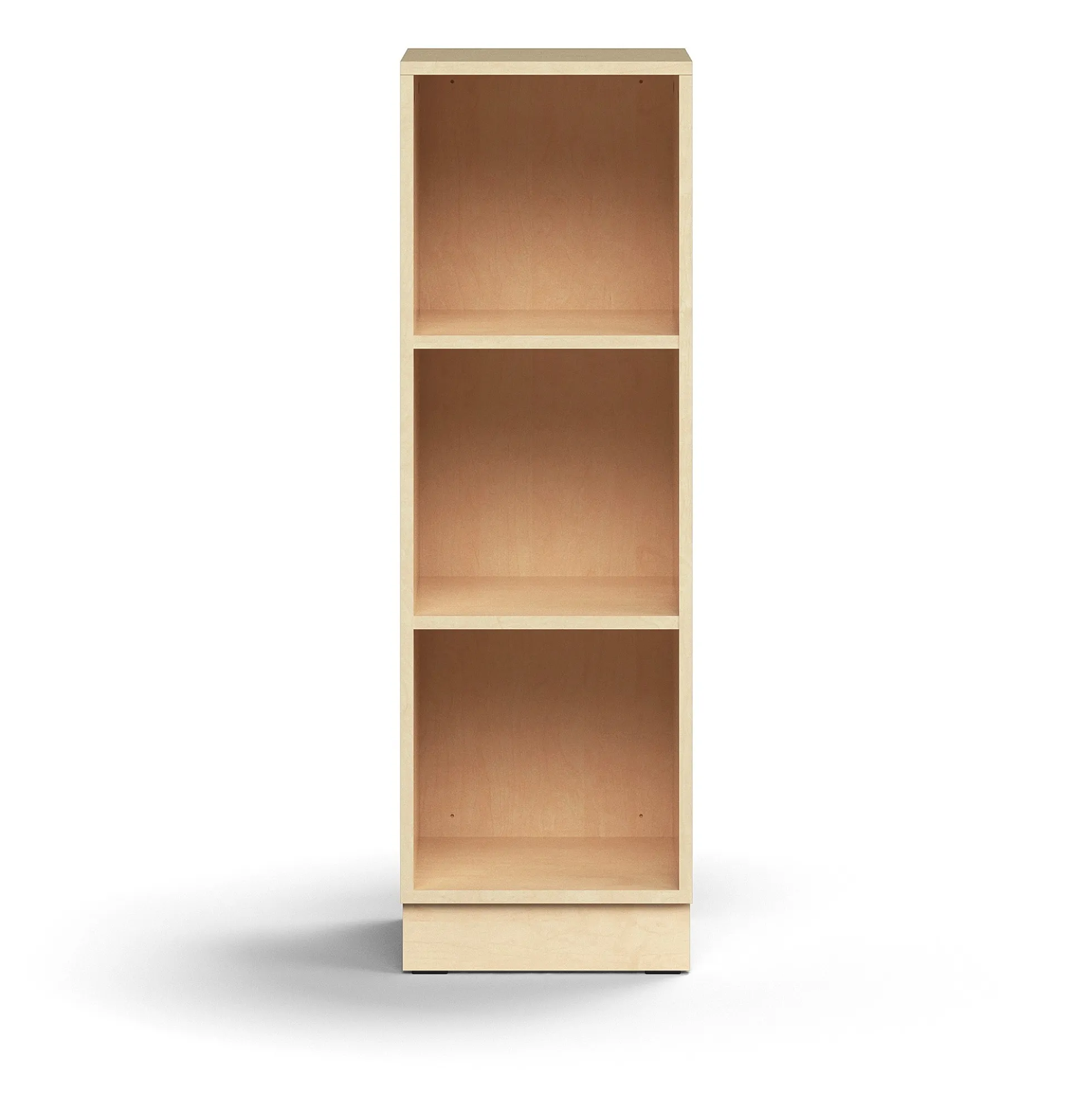 Kirjahylly QBUS 2 hyllytasoa, sokkeli, 1252x400x400 mm, koivu
