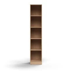 Kirjahylly QBUS 4 hyllytasoa, sokkeli, 2020x400x400 mm, tammi